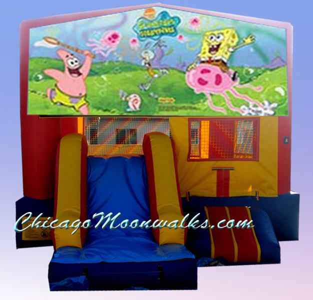 3 in 1 Spongebob Combo Bounce House Rental Chicago, IL